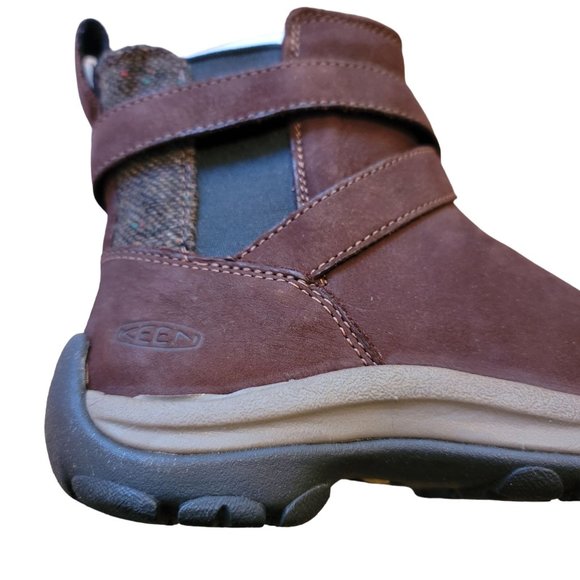 Keen Boots Woman's Size 5 Brown Suede Cross-Over Strap Slip-On NWOB JJ3295 - Picture 3 of 9